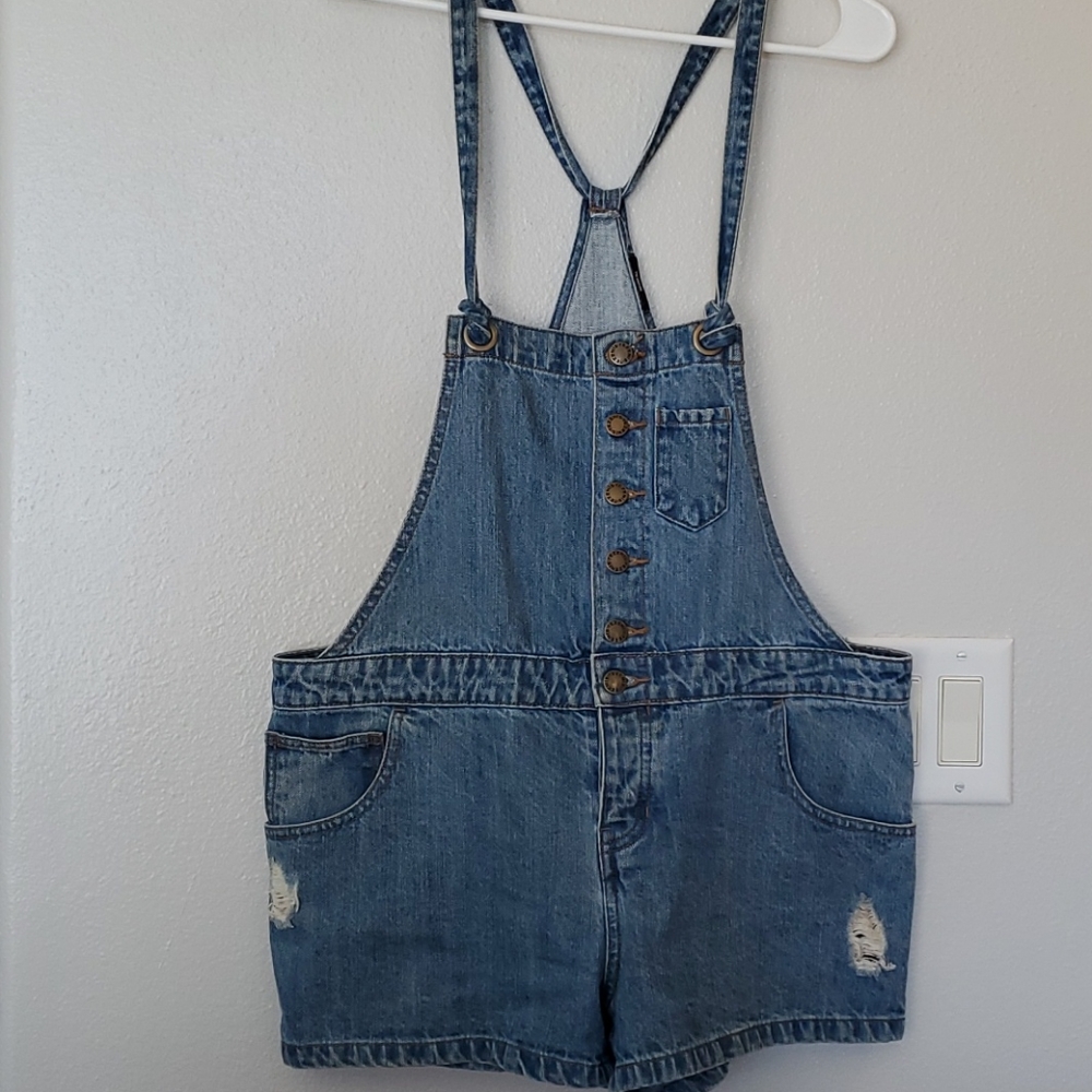 Jean Overall Shorts